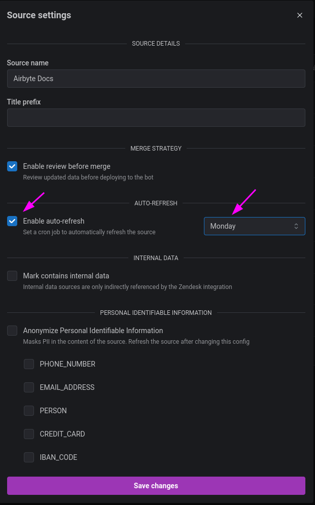 Auto Refresh Source