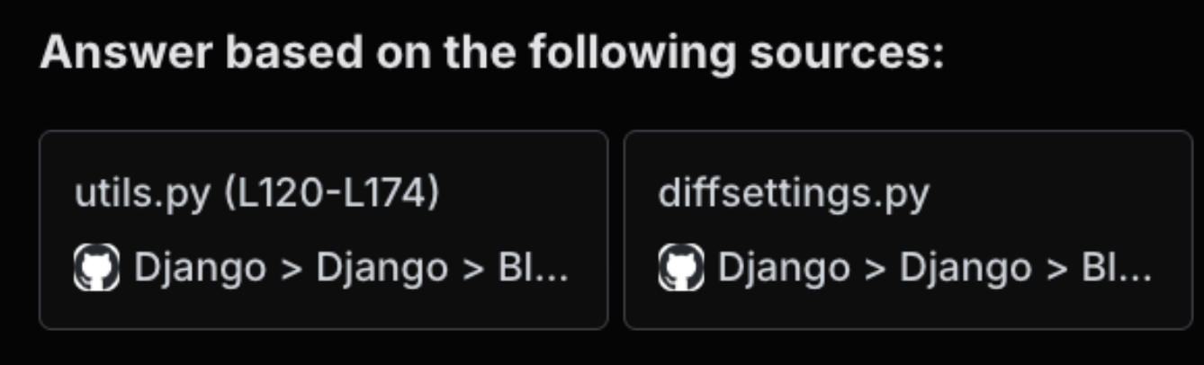 Code citation with line numbers