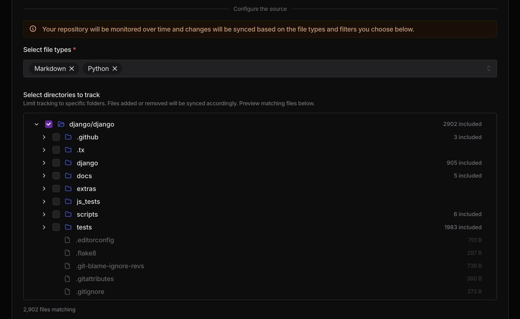 GitHub Code configuration