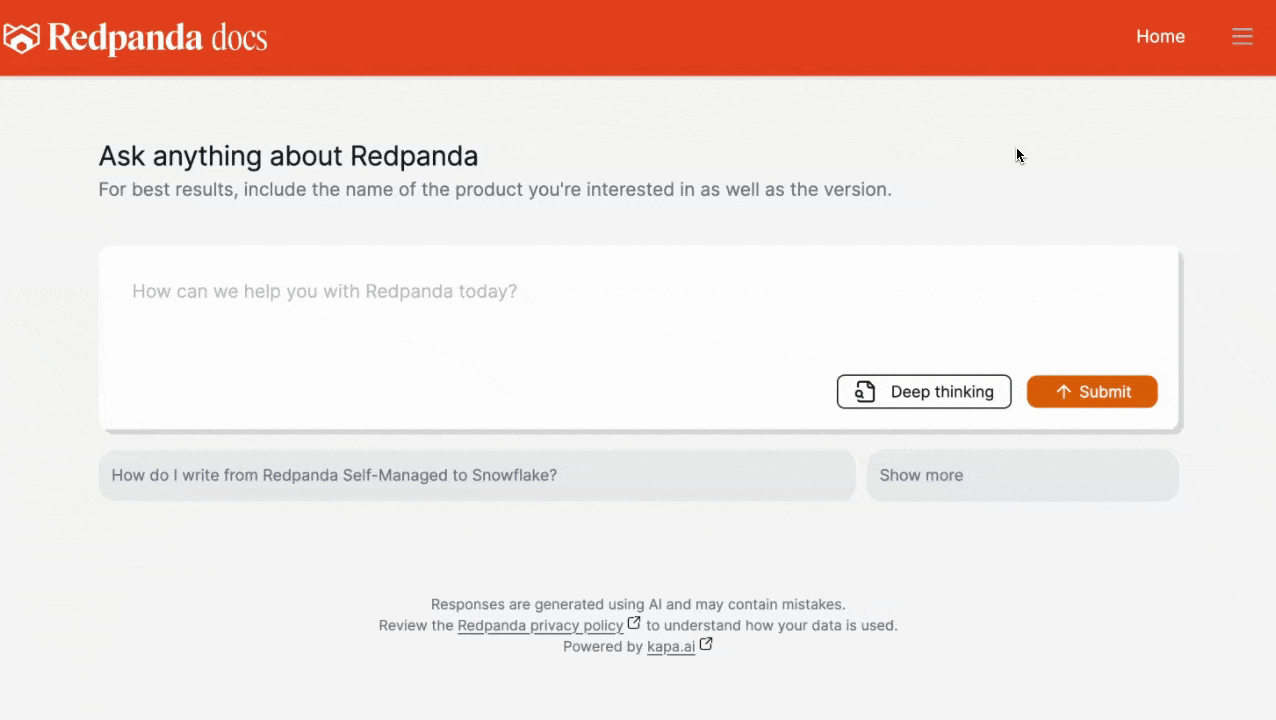 Redpanda demonstration