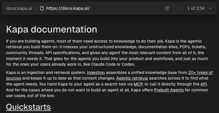 The same page in the parse preview rendering as clean markdown